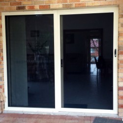 Sliding Stainless Screen Door With Fixed Panel