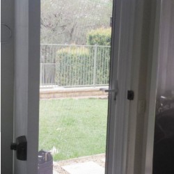 Stainless Screen Security Door with Pet Door_inside